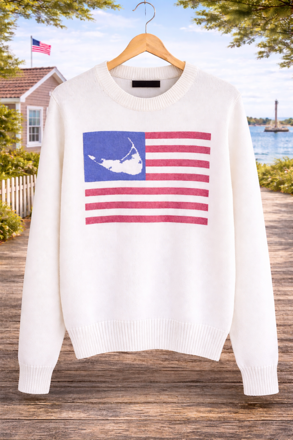Nantucket Map Flag Sweater