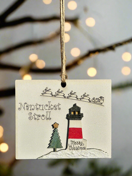 NANTUCKET DORY XMAS ORNAMENT