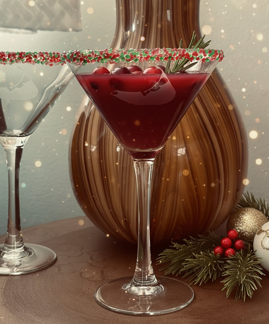 MARTINI 10 OZ NANTUCKET MAP ETCHED GLASS