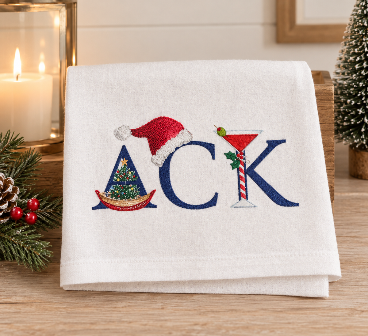 ACK christmas illu-stated Tea Towel