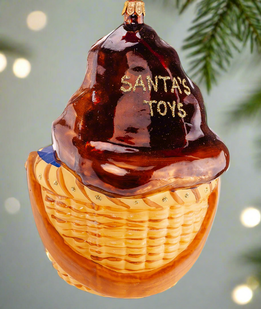 Santa in Nantucket Basket