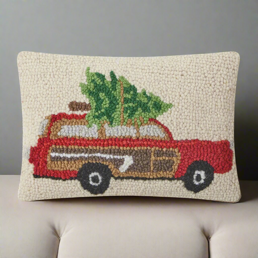 Station Tree Hooked Pillow