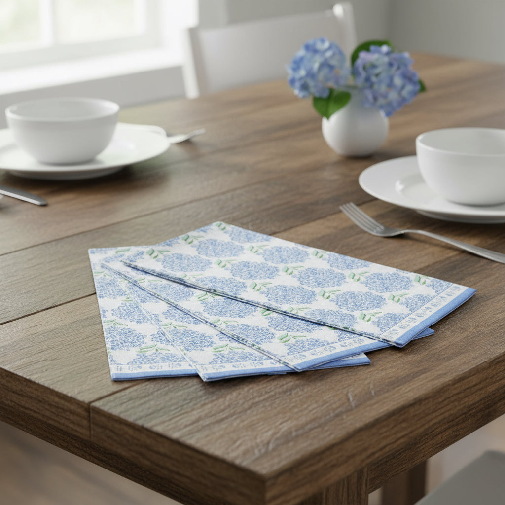 HYDRANGEA PAPER GUEST TOWELS