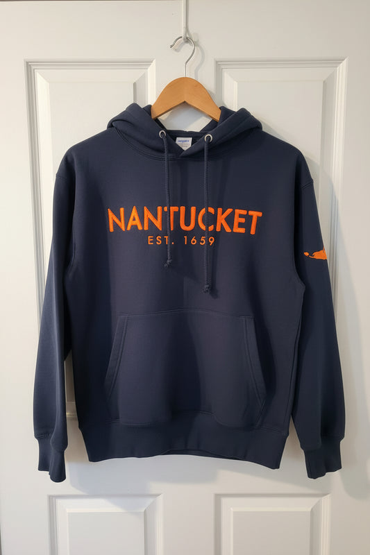 Nantucket with Map Embroidered Hoodie