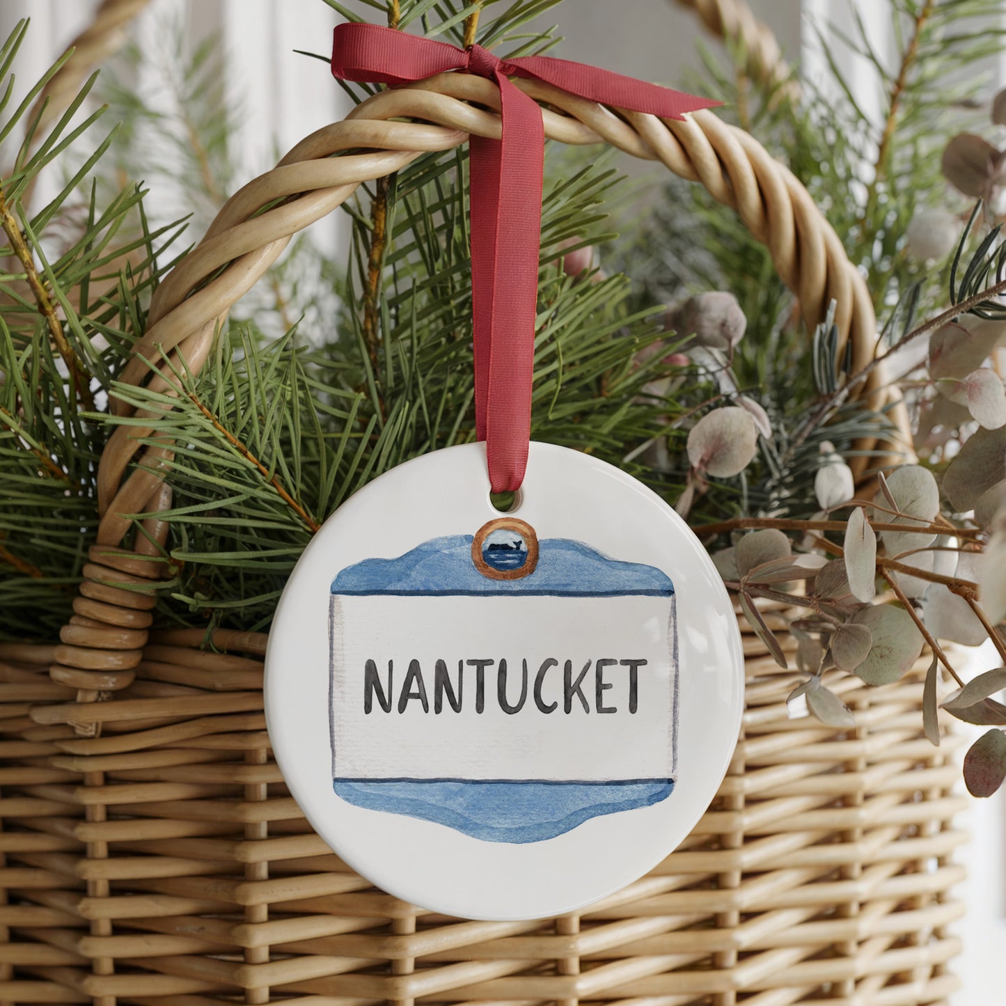 NANTUCKET STREET SIGN ORNAMENT