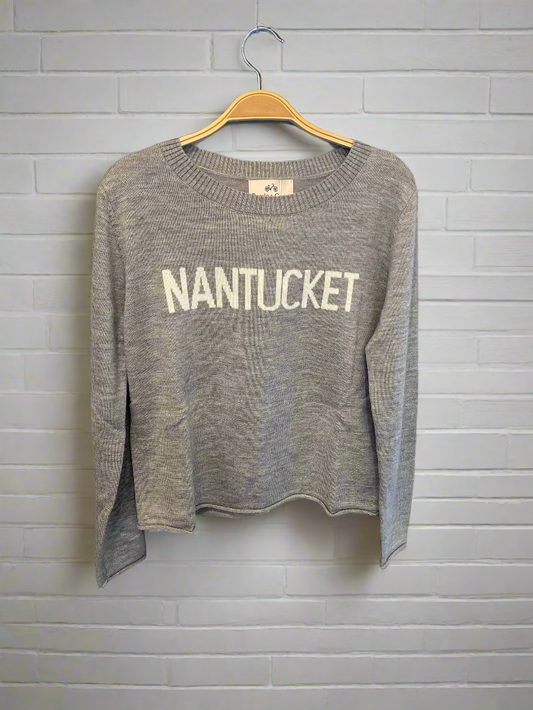 Merino Nantucket knit in crew sweater