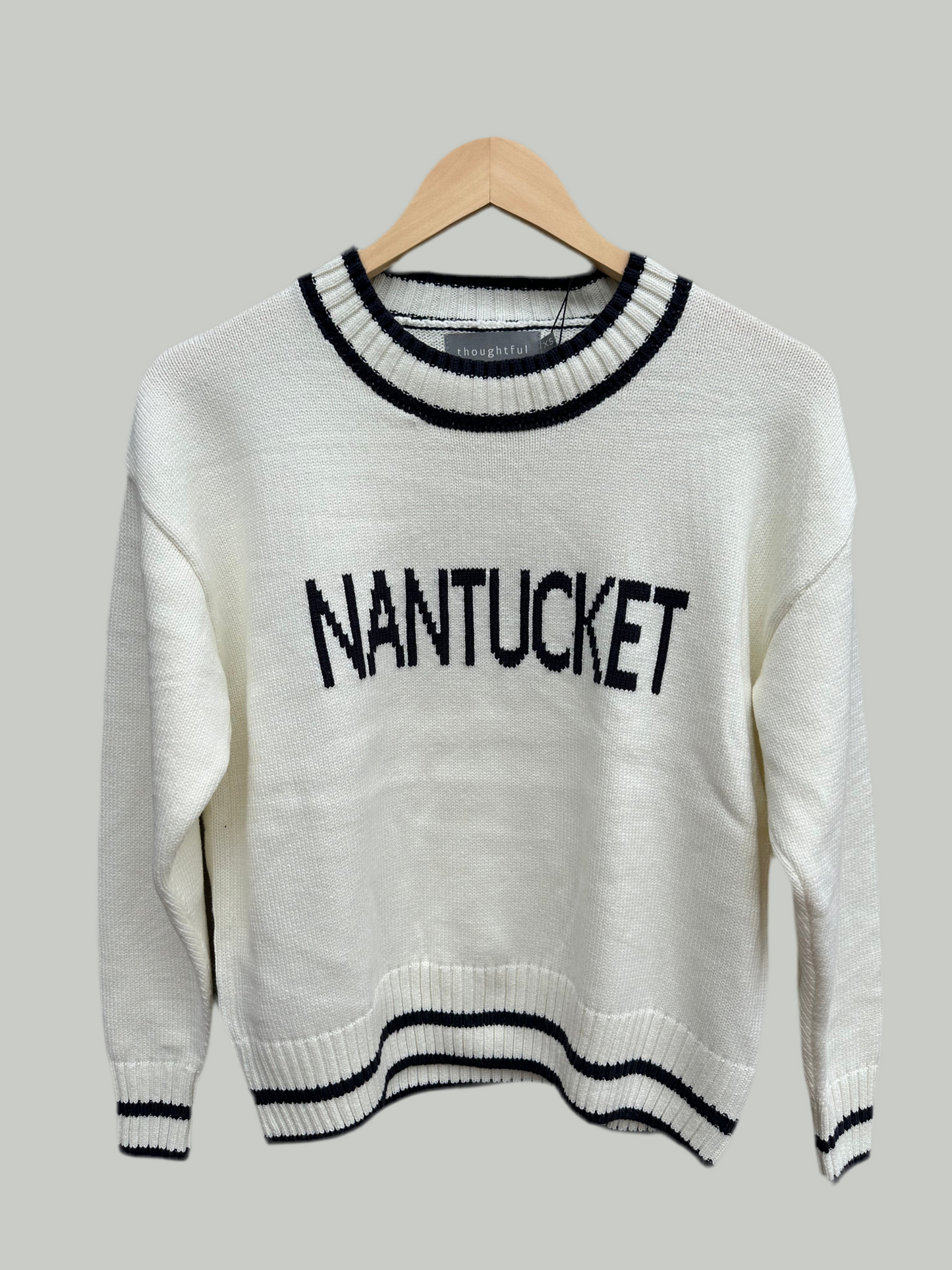 Intarsia Nantucket Crew Neck Sweater