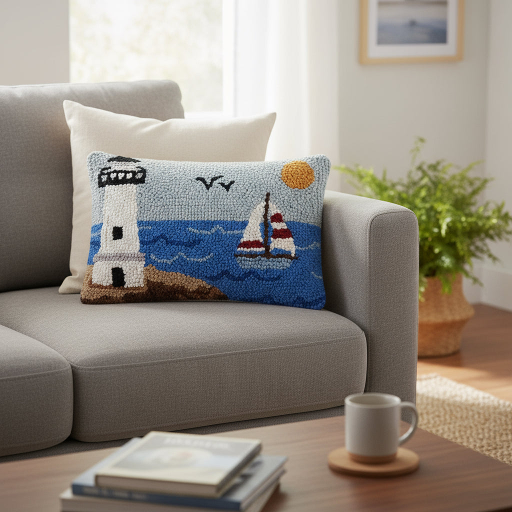 LIGHTHOUSE HOOK PILLOW