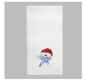 NANTUCKET SANTA STARFISH TEA TOWEL