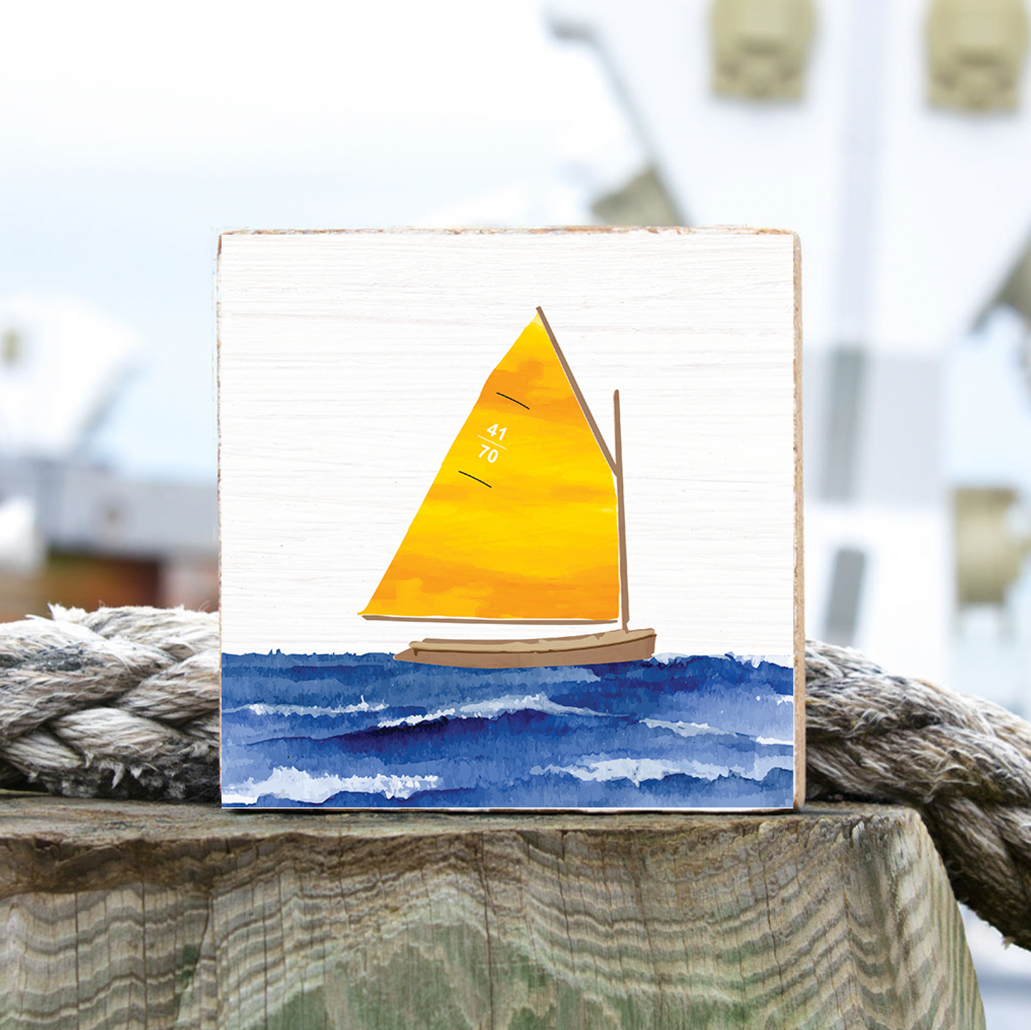 YELLOW CATBOAT BLOCK
