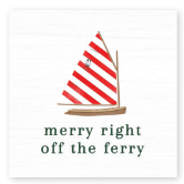CAT BOAT MERRY DECORATIVE BLOCK