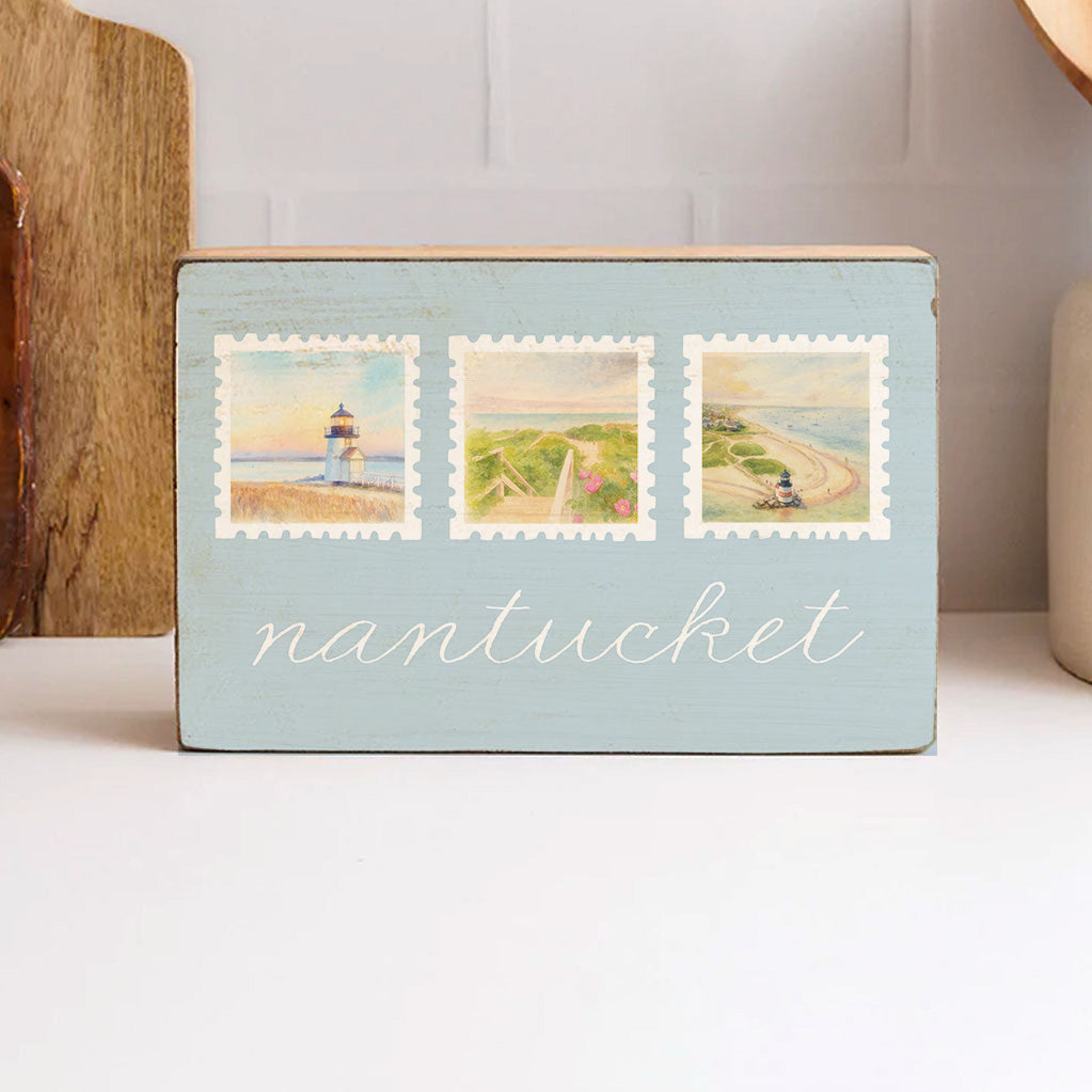 Nantucket Lighthouse Wood Block