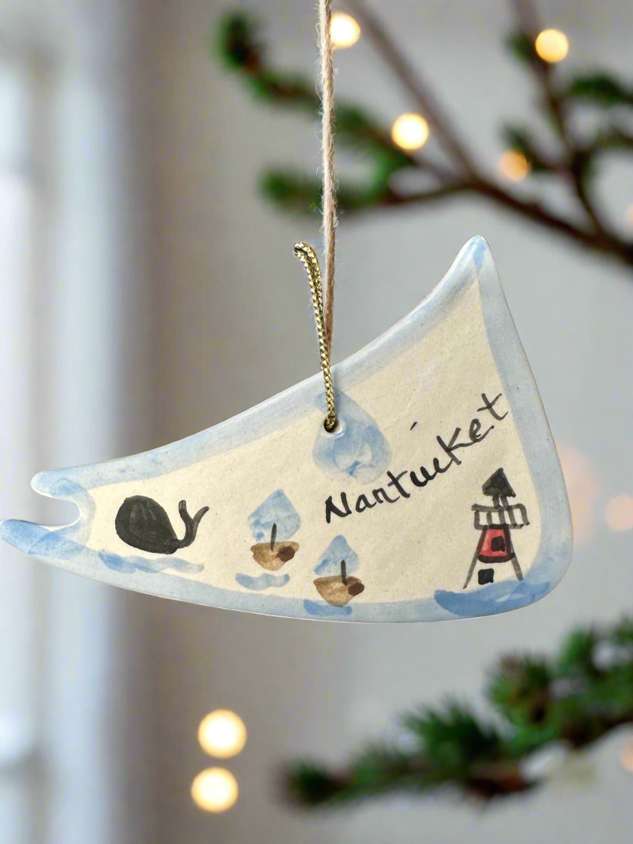MAP OF NANTUCKET ORNAMENT
