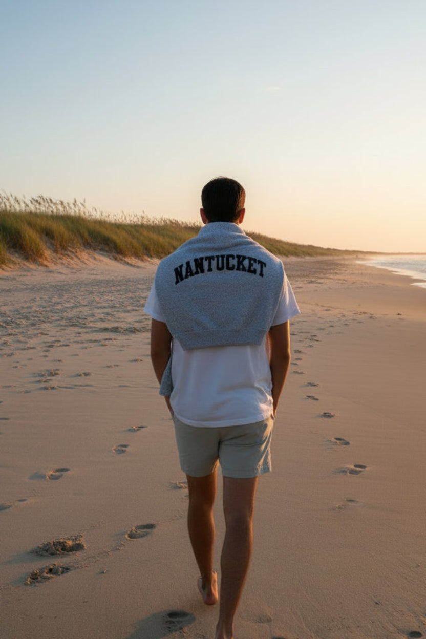 FELT BLOCK FLEECE NANTUCKET CREW