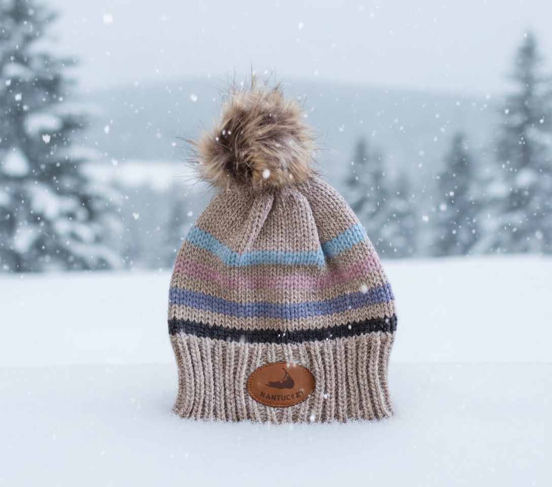NANTUCKET TAN STRIPE HAT