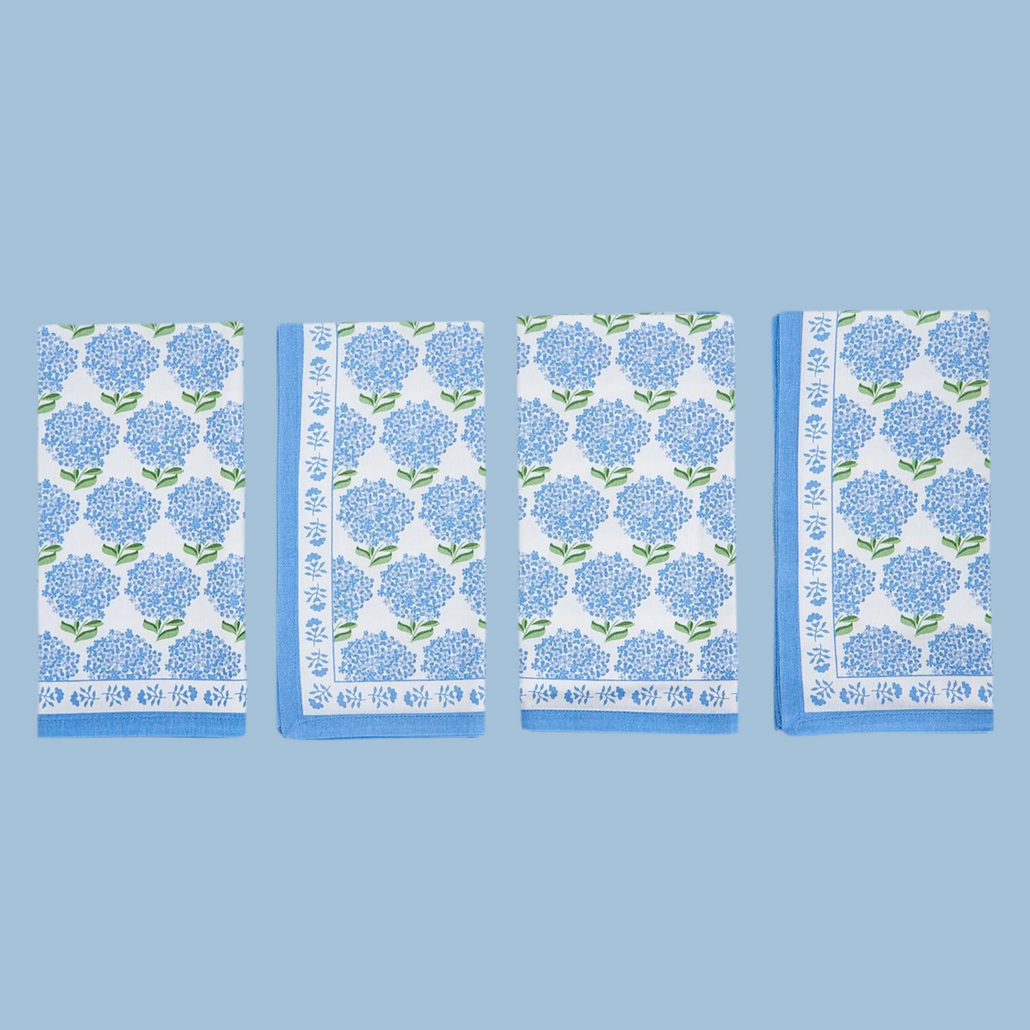 Hydrangea Set of 4 Napkins - Cotton
