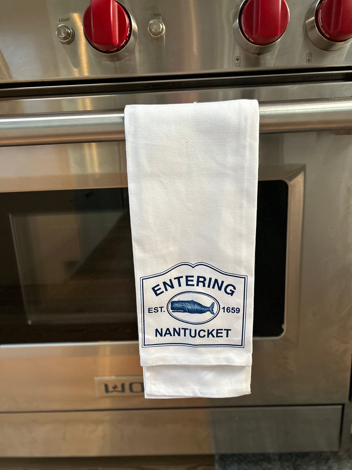 Entering Nantucket Tea Towel