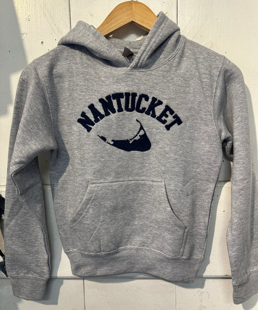 YOUTH HOODIE WITH NANTUCKET MAP