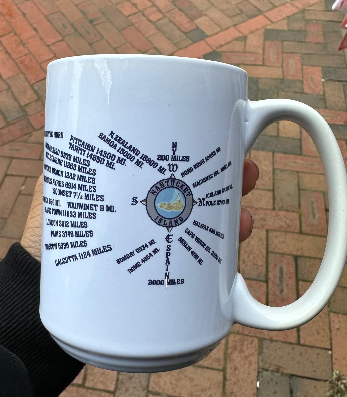 15OZ MUG WITH NANTUCKET COMPASS