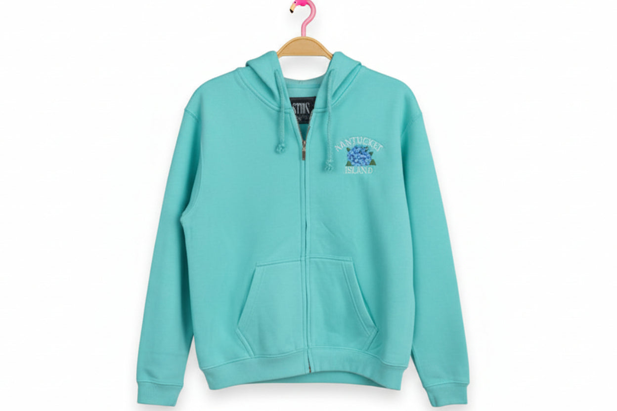 Hydrangea Full Zip Sweatshirt