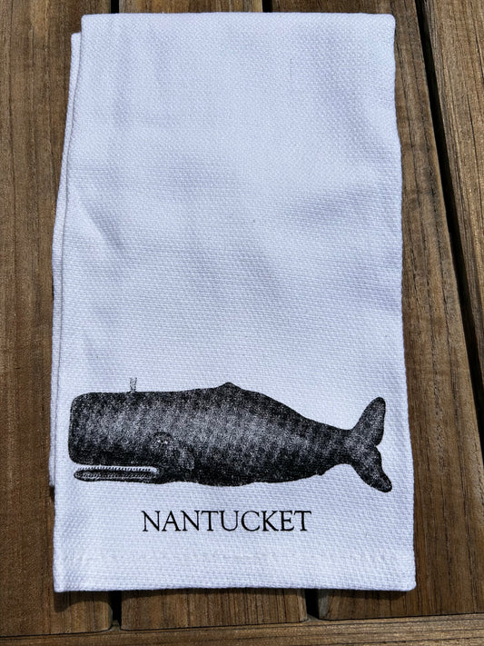 SPERM WHALE NANTUCKET TEA TOWEL