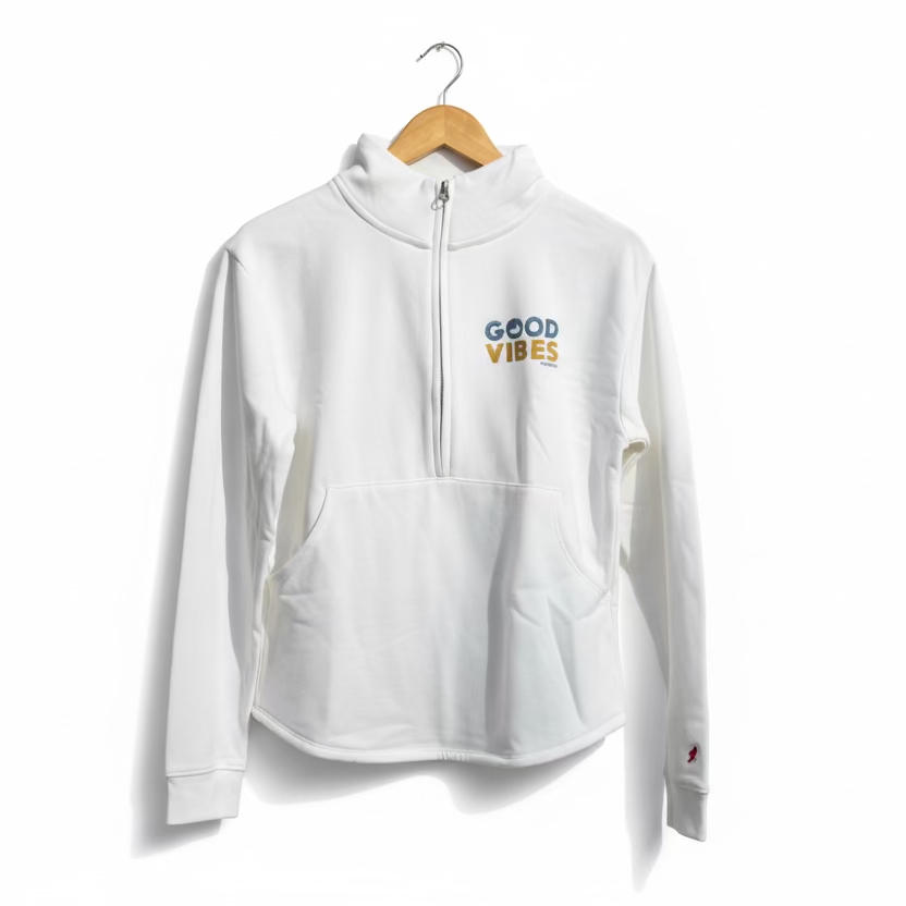 1/4 ZIP GOOD VIBES SWEATSHIRT