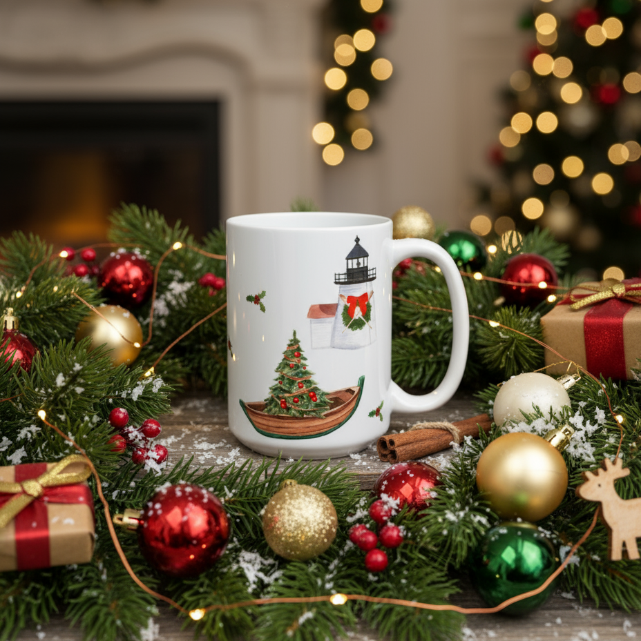 Nantucket Xmas Ceramic Mug