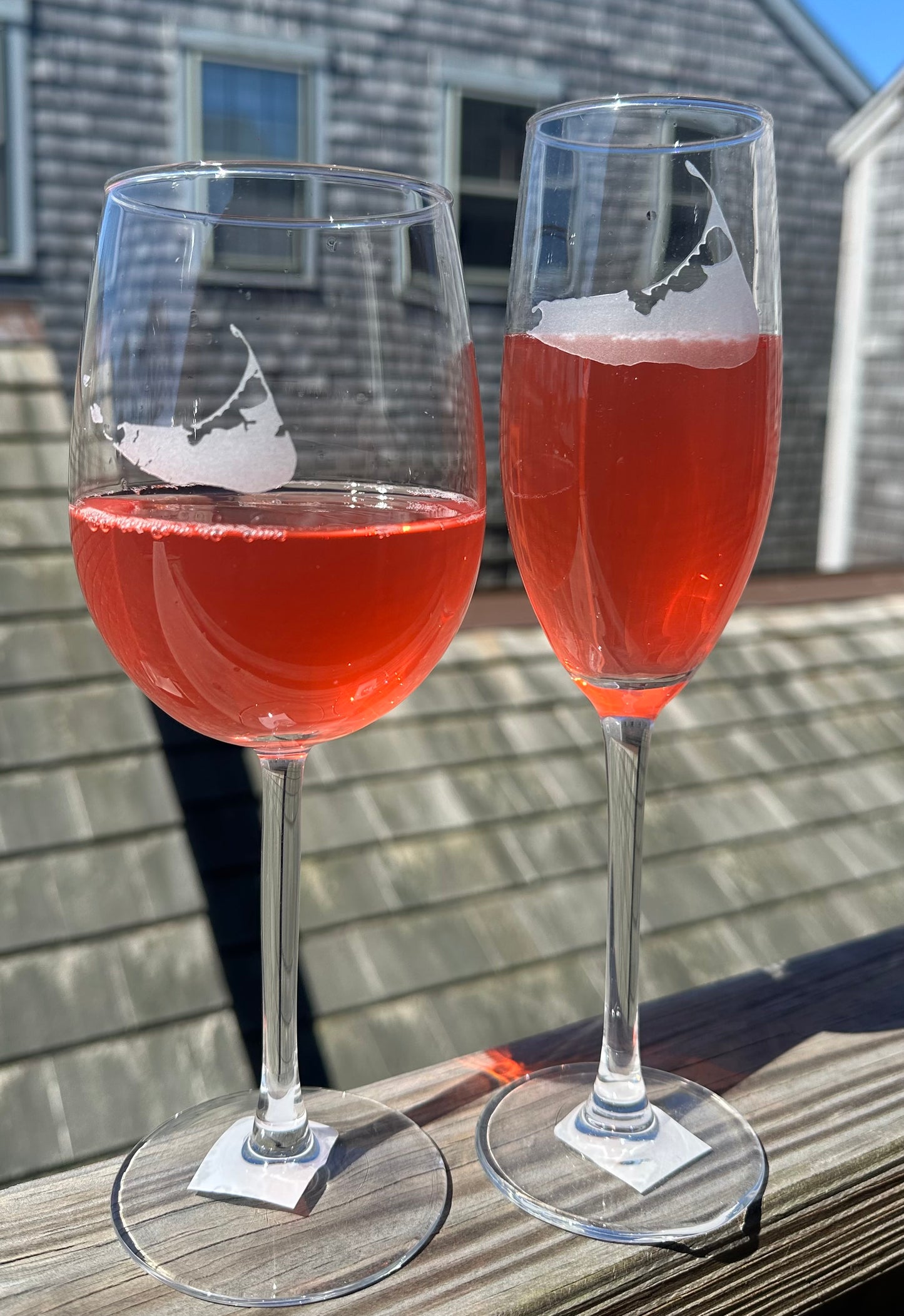 GRAND FLUTE 80Z WITH NANTUCKET MAP