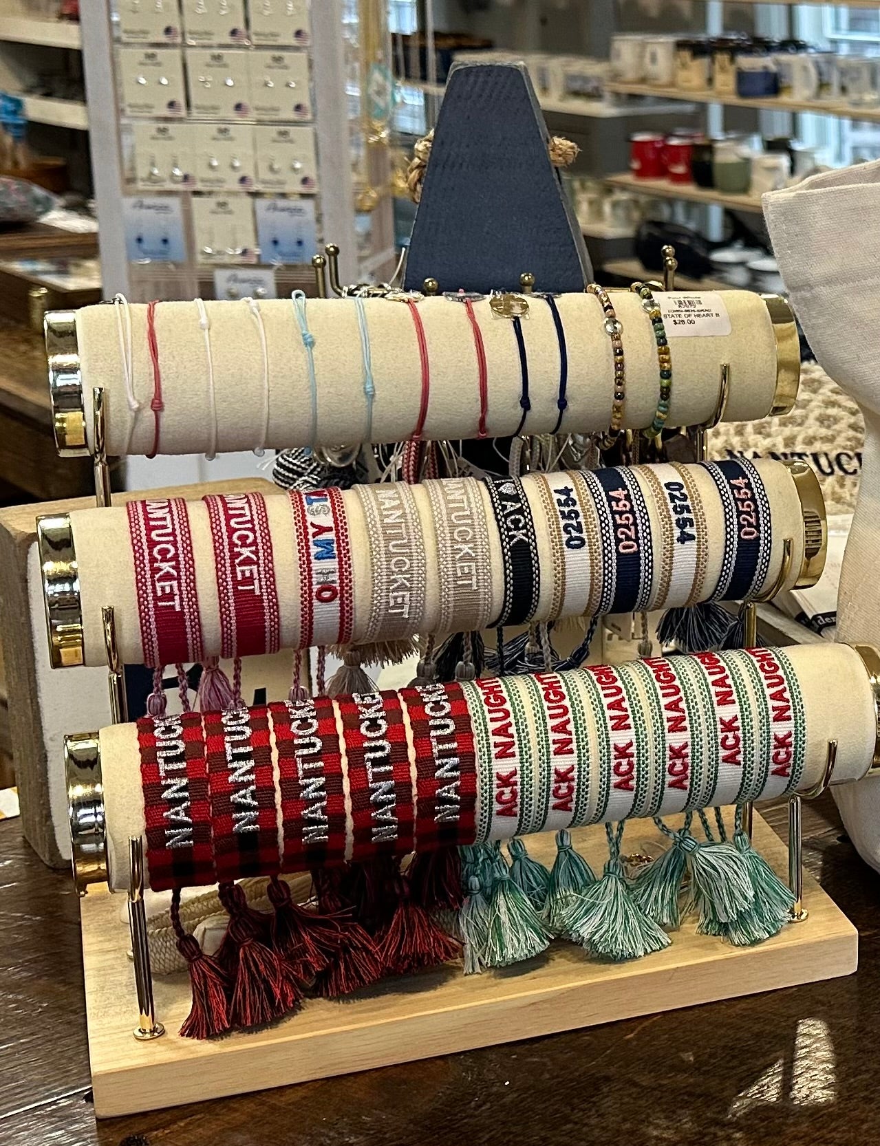 NANTUCKET RED PLAID BRACELET