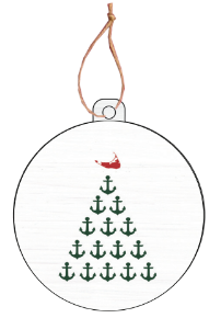 ANCHOR TREE BULB ORNAMENT