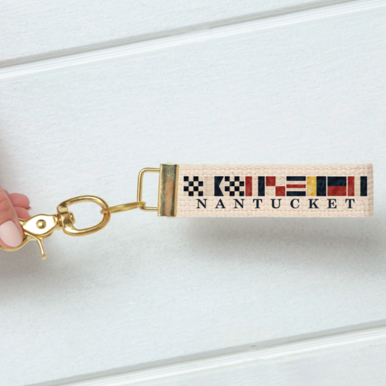 NAUTICAL FLAG NANTUCKET KEYCHAIN
