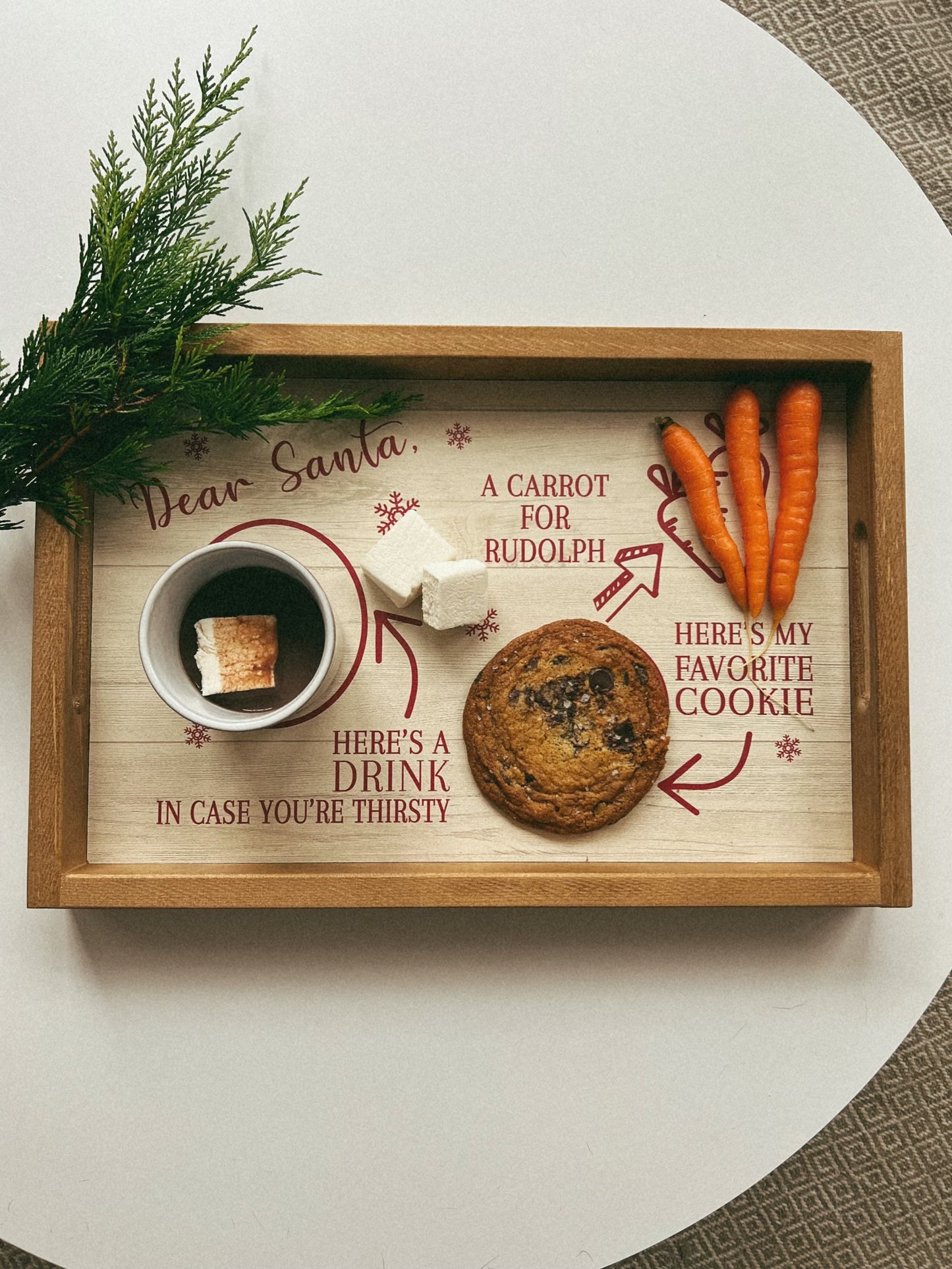 DEAR SANTA WOODEN TRAY
