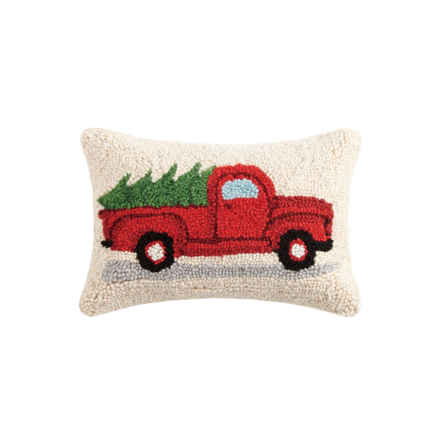 CHRISTMAS TREE IN TRUCK PILLOW Four Winds Gifts Inc