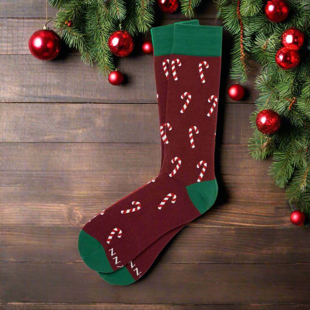 CANDY CANE CHRISTMAS SOCKS