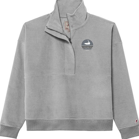 WOMENS NANTUCKET CORDED QUARTER ZIP SWEATSHIRT