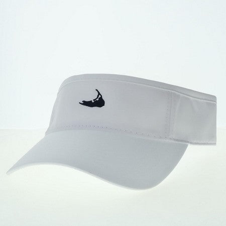 WHITE COOL FIT VISOR HAT