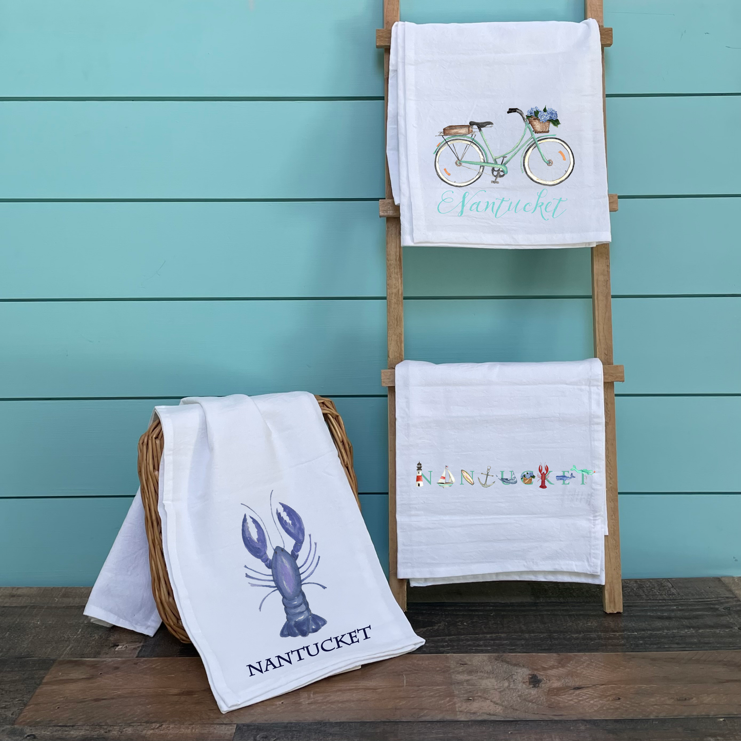 Set of 3 Icon Flour Sack Tea Towels