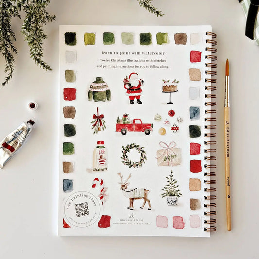 Christmas Watercolor Book