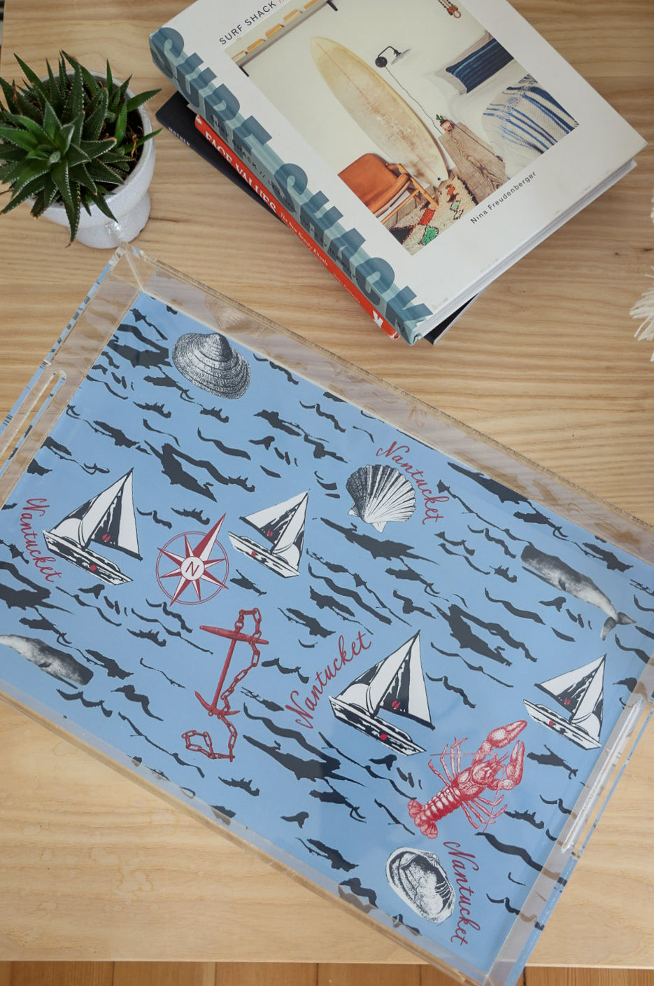 NANTUCKET ICONS ACRYLIC SERVING TRAY
