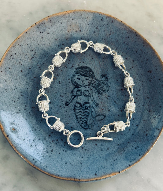 NANTUCKET BASKET SILVER PLATED BRACELET