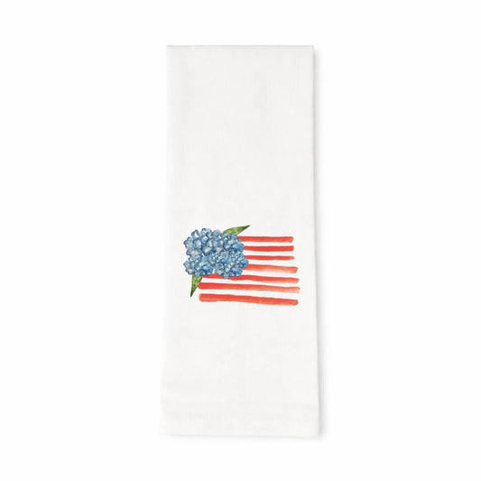 Hydrangea Flag Tea Towel