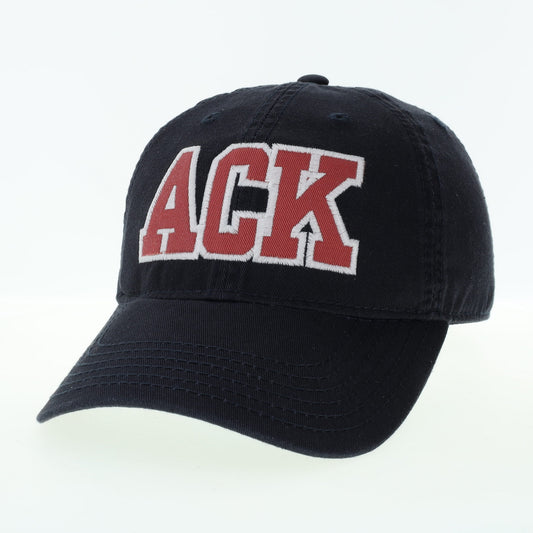 NAVY HAT WITH ACK NANTUCKET RED
