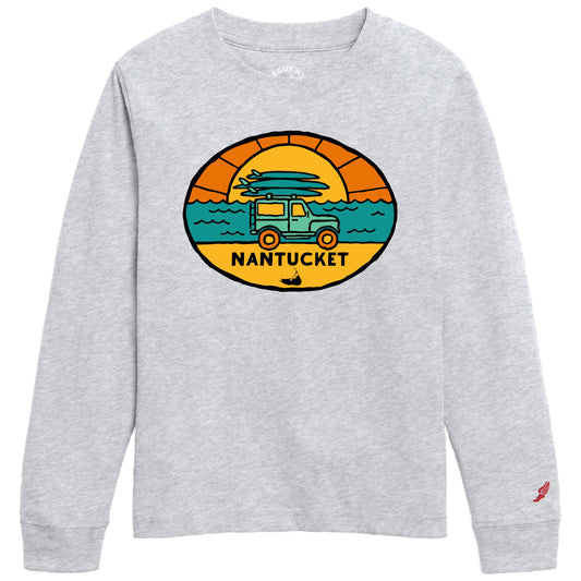 YOUTH LONG SLEEVE NANTUCKET TSHIRT WITH JEEP