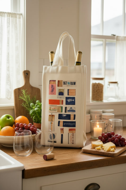 Nantucket Matches Wine Bag