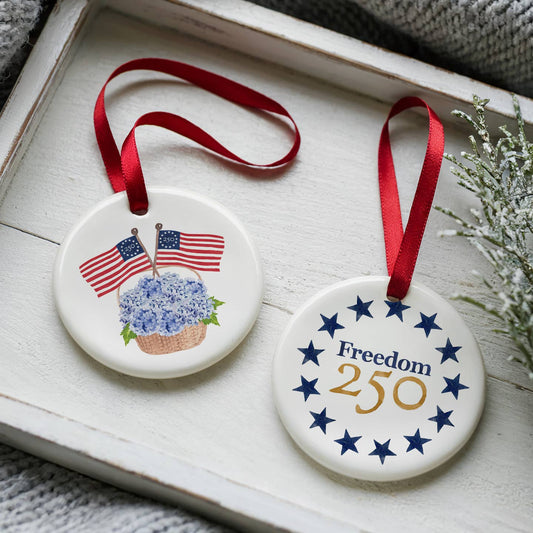 Freedom 250 Patriotic Basket Ornament