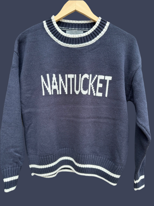 Intarsia Nantucket Crew Neck Sweater