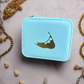 Blue Jewelry Box with Gold Map of Nantucket