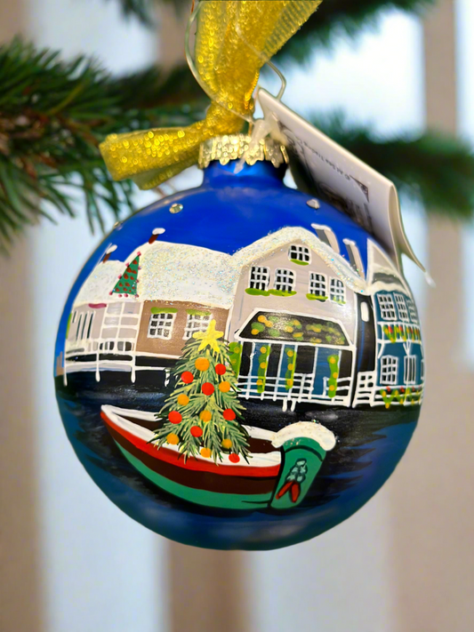 HANDPAINTED NANTUCKET DORY ORNAMENT
