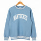 College Stripe Rib Nantucket Crewneck Sweatshirt