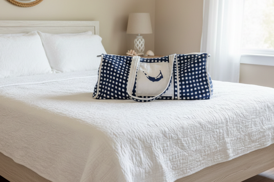 Nantucket Duffel with Maps Navy